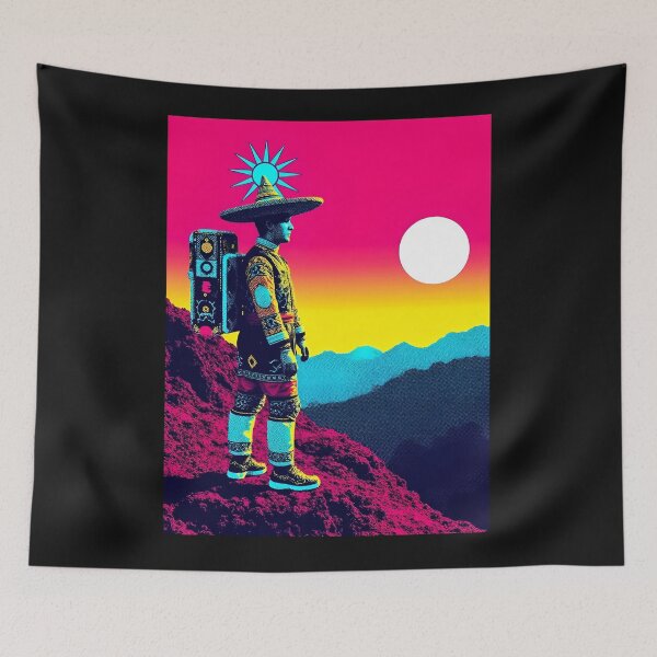 Item preview, Peruvian Andes Shaman Art | Vibrant Mountain Spiritual | Indigenous Healer designed and sold by Mystikos Art.