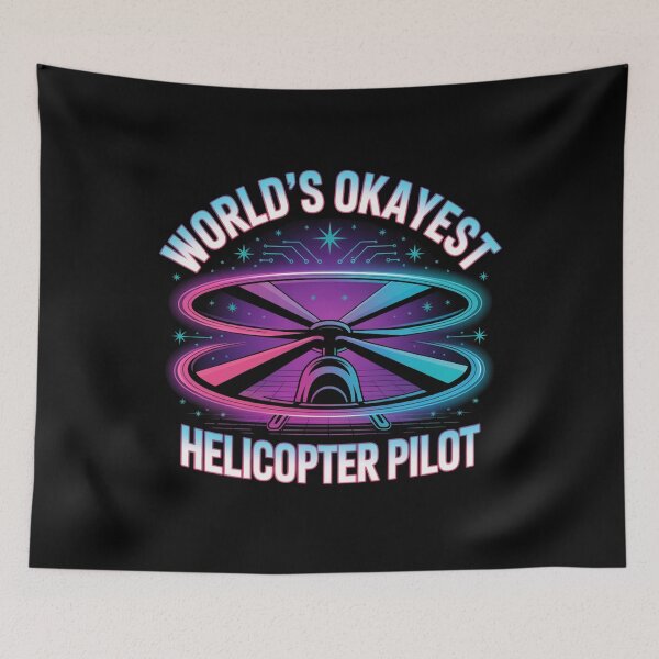 Item preview, World’s Okayest Helicopter Pilot, Funny Aviation Gift for Heli Pilots Classic T-Shirt  designed and sold by podlook.