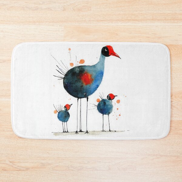 Item preview, Quirky Pukeko Watercolor Bird Illustration (New Zealand Birds) designed and sold by dawnleblanc55.