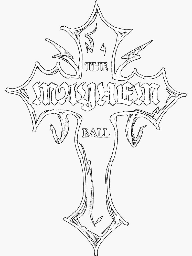 Lady Gaga - MAYHEM BALL Cross Logo (White)