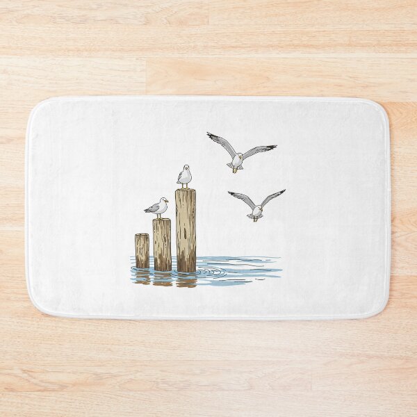 Item preview, Seagulls on Pilings designed and sold by TeeARTHY.