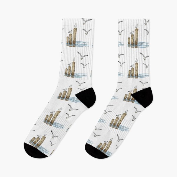 Item preview, Seagulls on Pilings designed and sold by TeeARTHY.