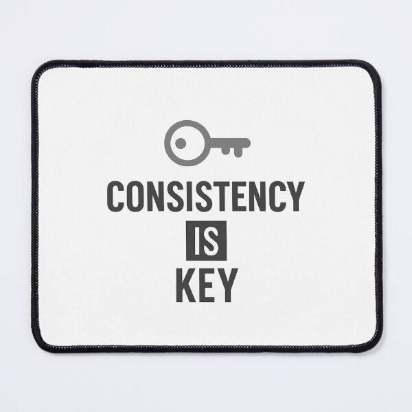 Item preview, Consistency Is Key – Minimalist Motivational Quote Design with Key Icon designed and sold by LockedRoutine.