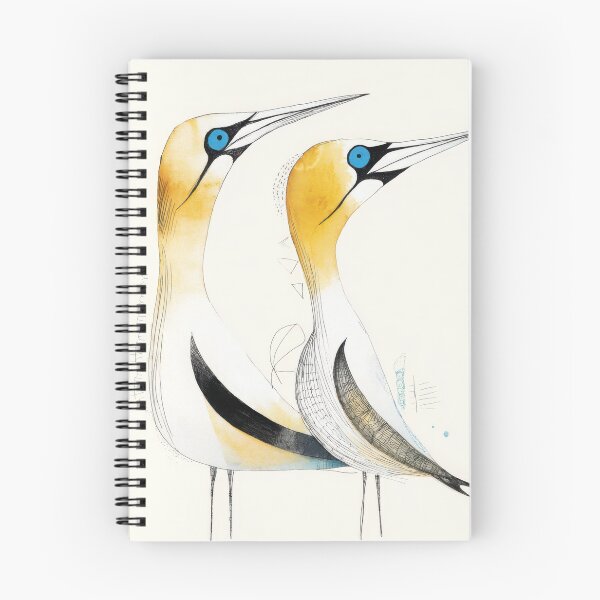 Item preview, Minimalist Gannet New Zealand Bird Art with Gold and Blue Details designed and sold by dawnleblanc55.