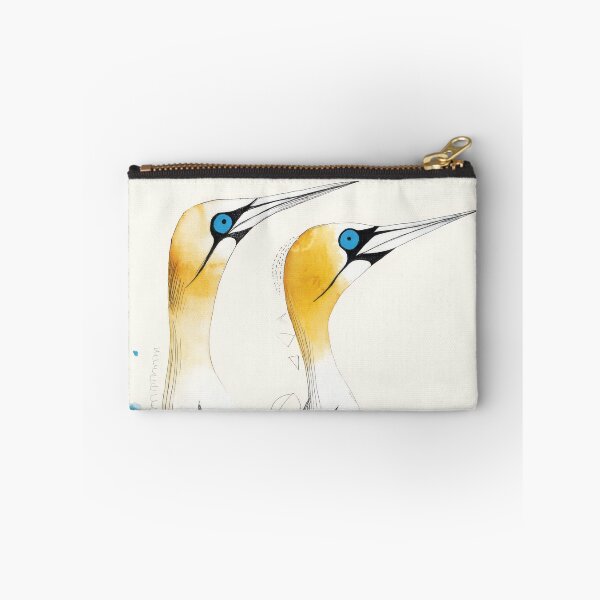 Item preview, Minimalist Gannet New Zealand Bird Art with Gold and Blue Details designed and sold by dawnleblanc55.