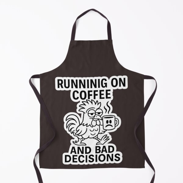 Item preview, Running on coffee and bad decisions – tired rooster sticker designed and sold by LoudWhisperArt.