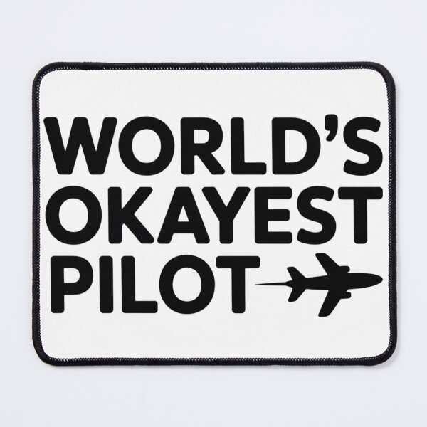 Item preview, World’s World’s Okayest Pilot Shirt, Humorous Flying Tee for Airplane Lovers Crew T-Shirt  designed and sold by podlook.