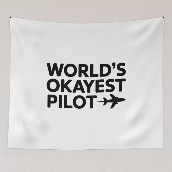 Item preview, World’s World’s Okayest Pilot Shirt, Humorous Flying Tee for Airplane Lovers Crew T-Shirt  designed and sold by podlook.