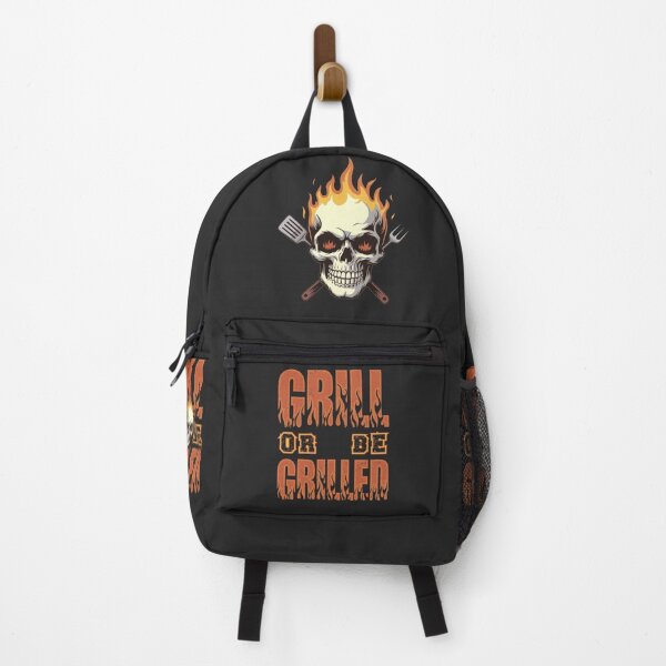 Item preview, Grill or Be Grilled Fiery Skull Pitmaster Quote designed and sold by CRHPOD20.