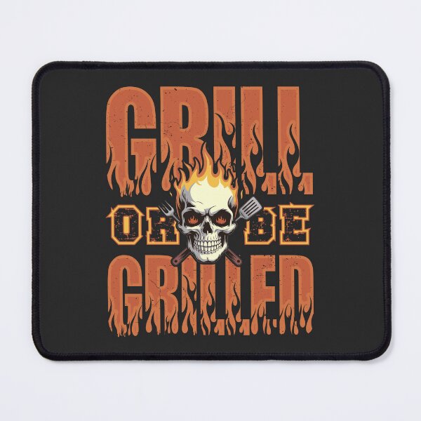 Item preview, Grill or Be Grilled Fiery Skull Pitmaster Quote designed and sold by CRHPOD20.