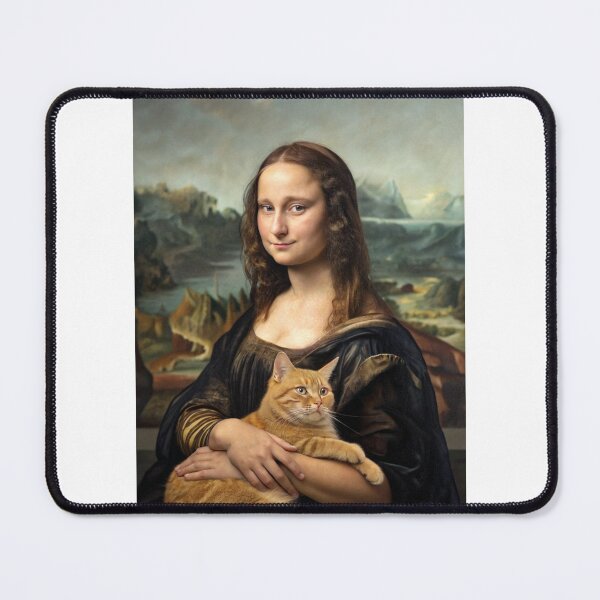 Item preview, Mona Lisa with Cat – Whimsical Renaissance Remix designed and sold by JayceTucker89.