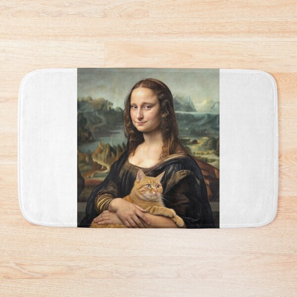 Item preview, Mona Lisa with Cat – Whimsical Renaissance Remix designed and sold by JayceTucker89.