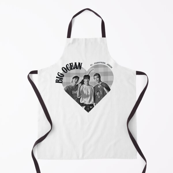 Item preview, Big Ocean Members Kpop Group Heart Black and White Collage Design designed and sold by HELL0WBELLO.