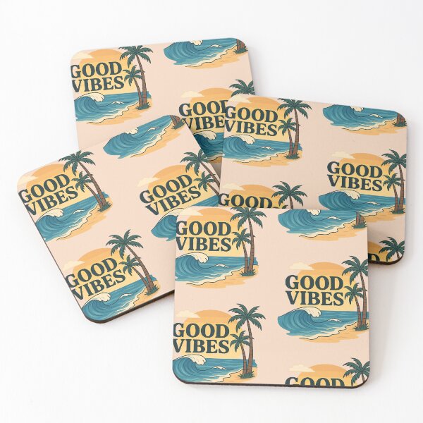 Item preview, Good Vibes – Tropical Ocean Sunset (Transparent Background) designed and sold by alexiasmon.