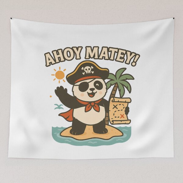 Item preview, Ahoy Matey Pirate Panda designed and sold by k3rstman1.