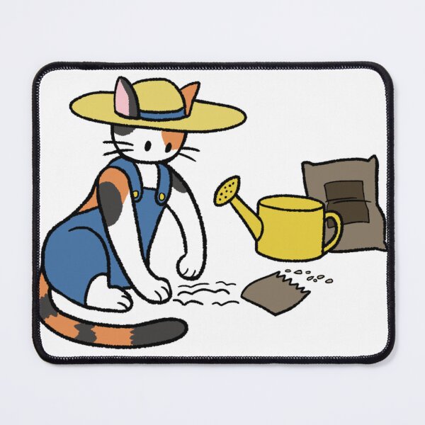 Item preview, Gardener Cat Planting Seeds designed and sold by CozyCocoCorner.