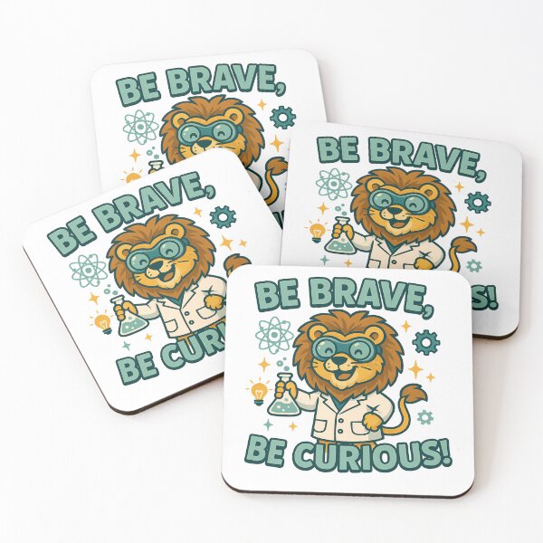 Item preview, Be Brave Be Curious Science Lion designed and sold by k3rstman1.