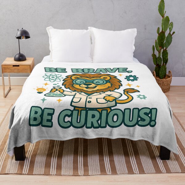 Item preview, Be Brave Be Curious Science Lion designed and sold by k3rstman1.