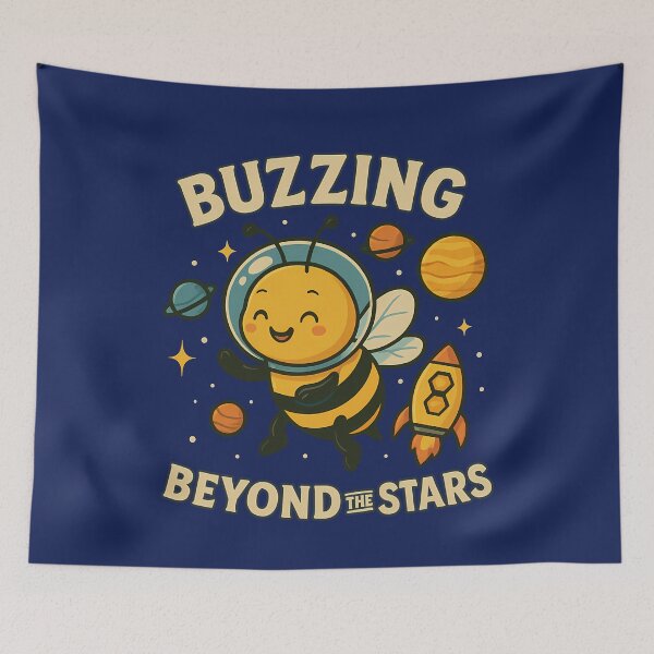 Item preview, Buzzing Beyond The Stars: Adorable Astronaut Bee Galactic Explorer designed and sold by k3rstman1.