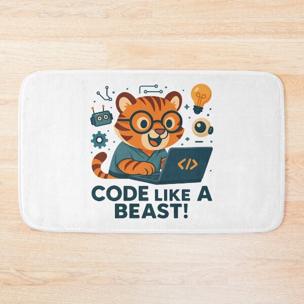 Item preview, Code Like A Beast Programmer Tiger designed and sold by k3rstman1.