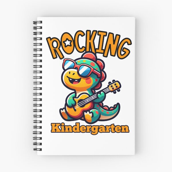 Artikelvorschau, Rockender Kindergarten-Dinosaurier mit Gitarre entworfen und verkauft von WarmDaysDesigns.