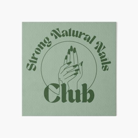 Vista previa del artículo con la obra «Club de Uñas Naturales Fuertes - Verde Bosque», diseñado y vendido por Vyne & Ink.