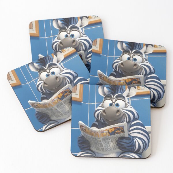 Item preview, Zebra Reads Vibrant Bathroom Newspaper Delight designed and sold by mildaclairmo.