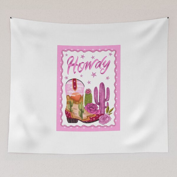 Item preview, Howdy cowgirl boot art designed and sold by pinkyfish1010.