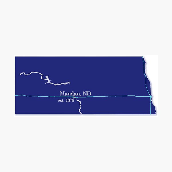 Item preview, Mandan, ND [Blue] designed and sold by PhilbonianDezin.