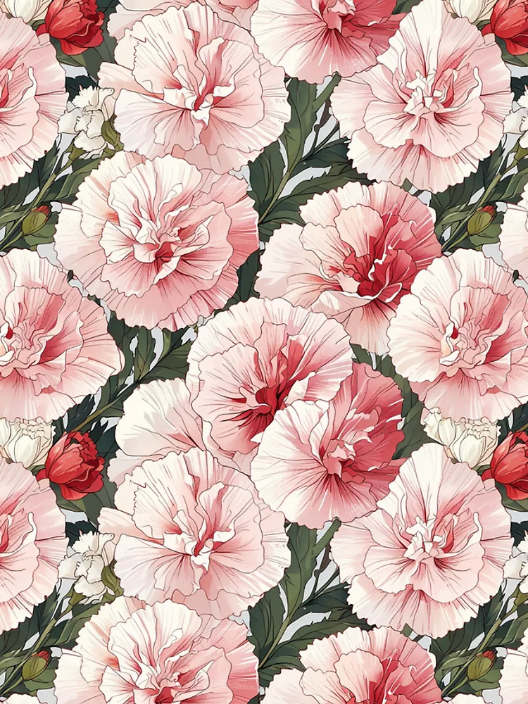 Thumbnail 4 of 4, iPhone Case, Carnations designed and sold by CoolPixels.