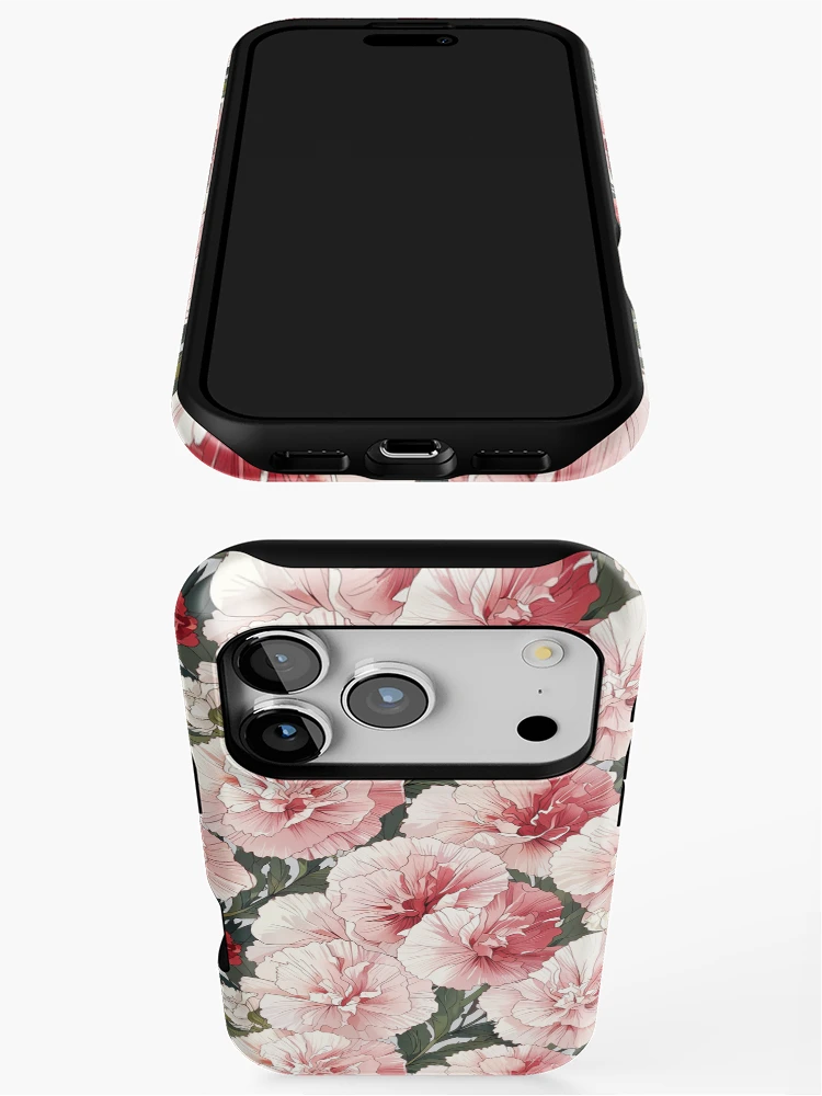 Thumbnail 3 of 4, iPhone Case, Carnations designed and sold by CoolPixels.