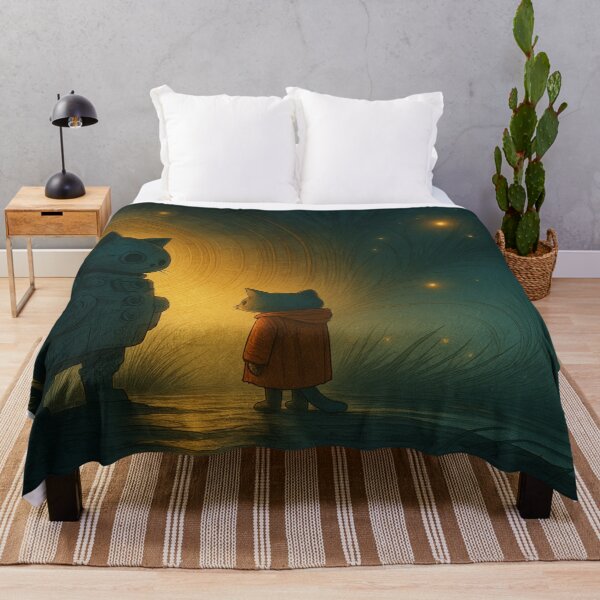 Item preview, Mystical Cat Robot Portal Under Starlit Rain – Dreamy Sci-Fi Fantasy Art designed and sold by Tommy Studio.