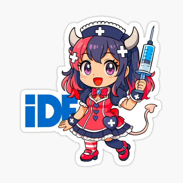 Item preview, Nurse Ironmouse Immune Deficiency Foundation Sticker Design designed and sold by Fresh Oshi Pressed.