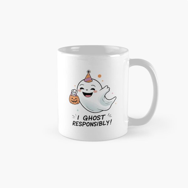 Item preview, Funny Cute Ghost With Sassy Halloween Quote designed and sold by Nathaphat514.
