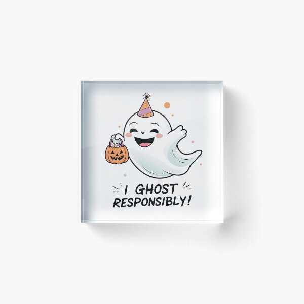 Item preview, Funny Cute Ghost With Sassy Halloween Quote designed and sold by Nathaphat514.