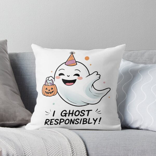 Item preview, Funny Cute Ghost With Sassy Halloween Quote designed and sold by Nathaphat514.