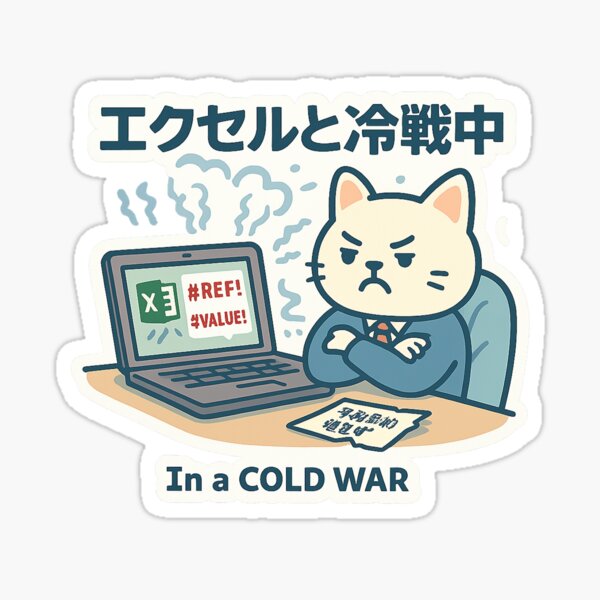 Item preview, エクセルと冷戦中 / In a Cold War with Excel designed and sold by Yos-Design-Stoa.