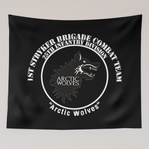 Item preview, Army - 1st Stryker Bde - 25th ID - Arctic Wolves - White designed and sold by Military Insignia Products.