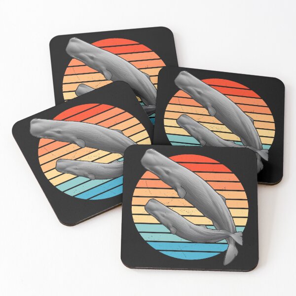Item preview, Sperm Whale Retro Sunset designed and sold by NicGrayGraphic.