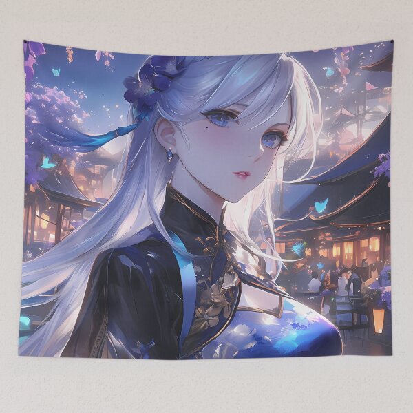 Item preview, Belfast Azur Lane Anime Wisteria Blossoms Lantern Festival Elegance designed and sold by mildaclairmo.