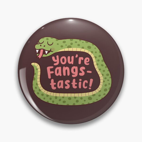 Item preview, Snake You Are Fangstastic Positive Affirmation Pun designed and sold by rustydoodle.