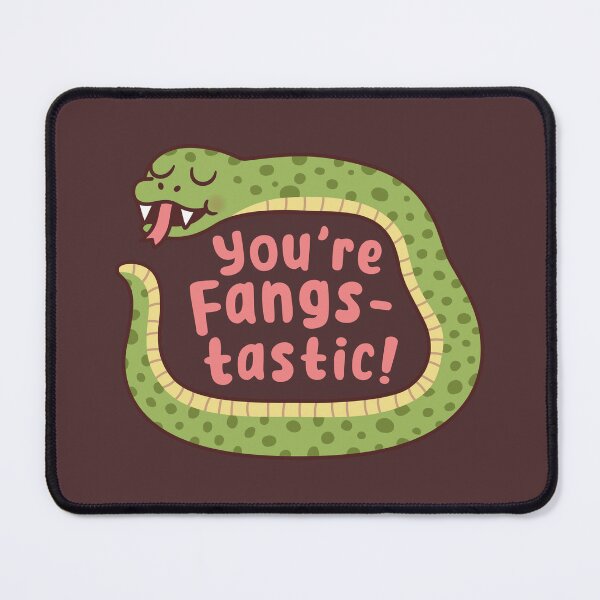 Item preview, Snake You Are Fangstastic Positive Affirmation Pun designed and sold by rustydoodle.