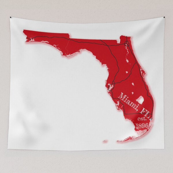 Aperçu de l'œuvre Miami, Floride [Rouge] créée et vendue par PhilbonianDezin.
