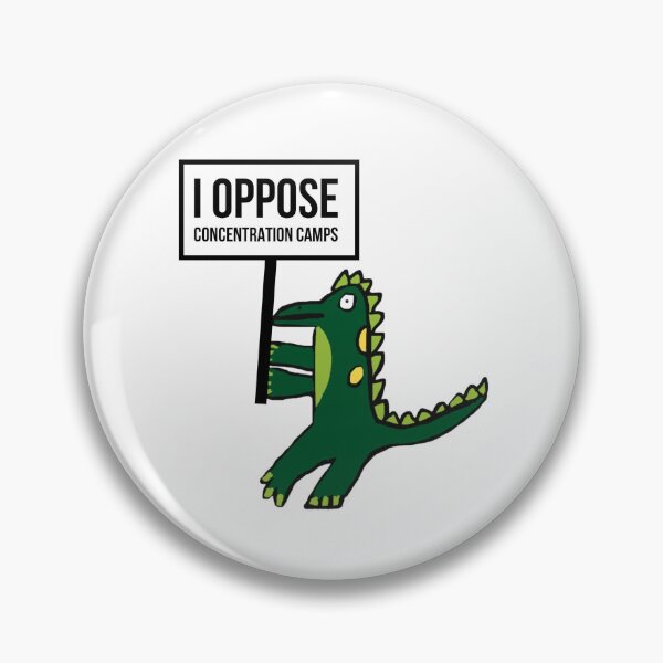 Item preview, Alligator activist with sign opposing concentration camps  designed and sold by Rachel the Artist .