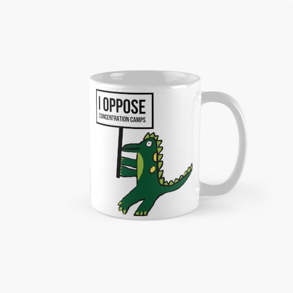 Item preview, Alligator activist with sign opposing concentration camps  designed and sold by Rachel the Artist .