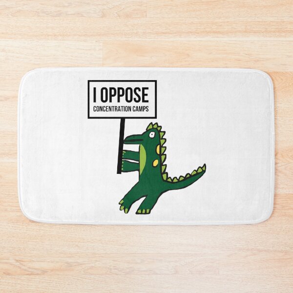 Item preview, Alligator activist with sign opposing concentration camps  designed and sold by Rachel the Artist .