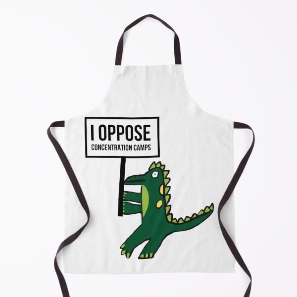 Item preview, Alligator activist with sign opposing concentration camps  designed and sold by Rachel the Artist .