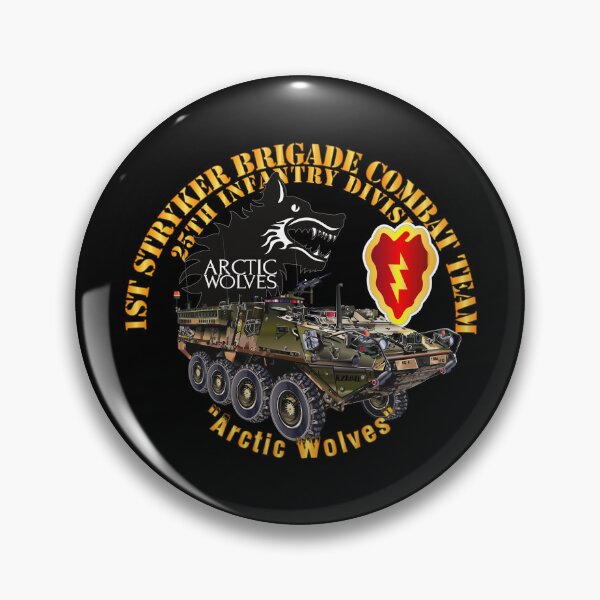 Item preview, Army - 1st Stryker Bde - 25th ID - Arctic Wolves w Stryker - SSI designed and sold by Military Insignia Products.