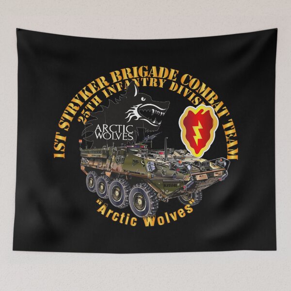 Item preview, Army - 1st Stryker Bde - 25th ID - Arctic Wolves w Stryker - SSI designed and sold by Military Insignia Products.
