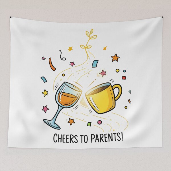 Item preview, Cheers to Parents: Celebratory Doodle  designed and sold by zoughlal.